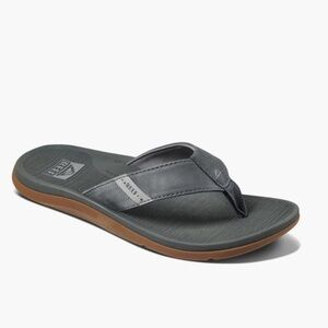 Reef Men's Charcoal and Brown Flip Flops